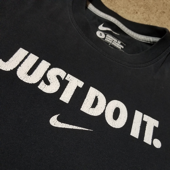 VTG NIKE "Just Do It" Athletic Swoosh Shirt-S - Picture 5 of 5